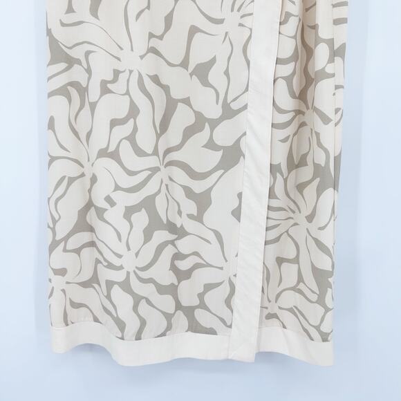 Mon Renn High Tide Midi Skirt  Stone Taupe Abstract Print Slit Long Womens Sz S - Picture 5 of 13